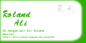 roland ali business card
